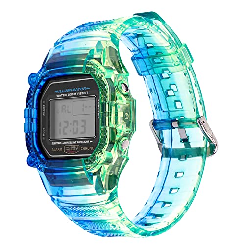 Rp`u G-SHOCK oh TPU S13F   JVI ohXgbv ɑΉ DW-5000 GW-M5610 M5630 GLX-5600đ̃f (bluegreen-silver buckle, for 561