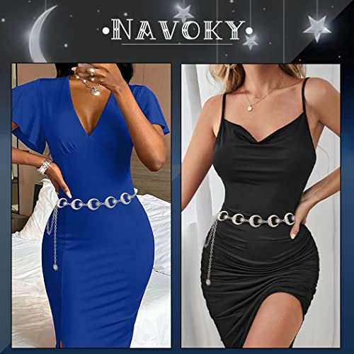 Navoky Moon Star Metal Waist Chain Sun Pendant Belly Belt Body Chains Jewelry Accessories for Women and Girls2