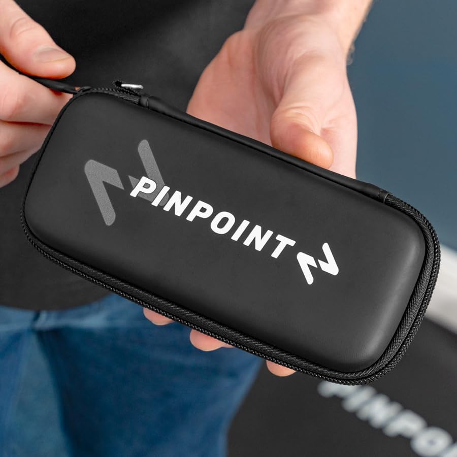 PINPOINT Darts Case – Durable Polyurethane Shell with 3 or 6 Dart Capacity – Compact Storage for Tungsten & Brass Darts – Optional Darts (Case + 3 Tungsten Darts)