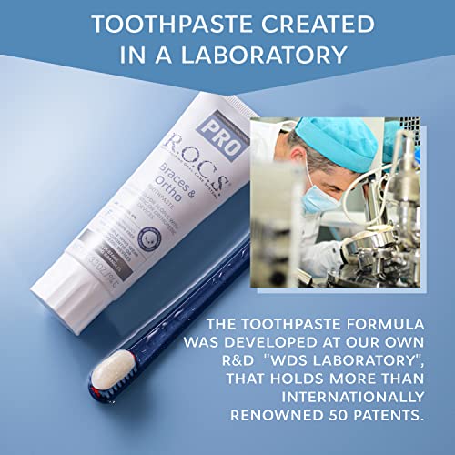 R.o.c.s. Pro Toothpaste - Non-Fluoride Oral Care For White Teeth, Healthy Gums (Bracers & Ortho, Pack Of 1) #TOP6