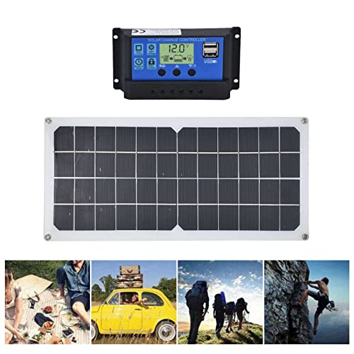Kit de painel solar de 10 W, carregador de bateria solar portátil e mantenedor com controlador 10A + exaustor… - Imagem 5