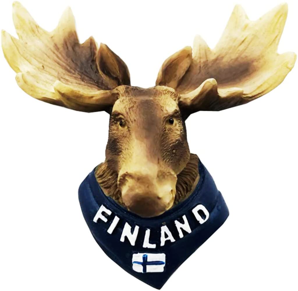 Altko Sz-300 Finland Elk Finland Magnet Fridge Refrigerator Magnet Decoration Sticker Souvenir Resin Crafts Kitchen Whiteboard
