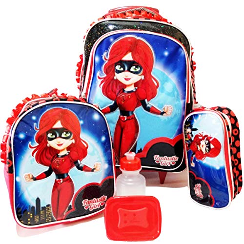 Kit Mochila Infantil Fantastic Girl Com Lancheira e Estojo