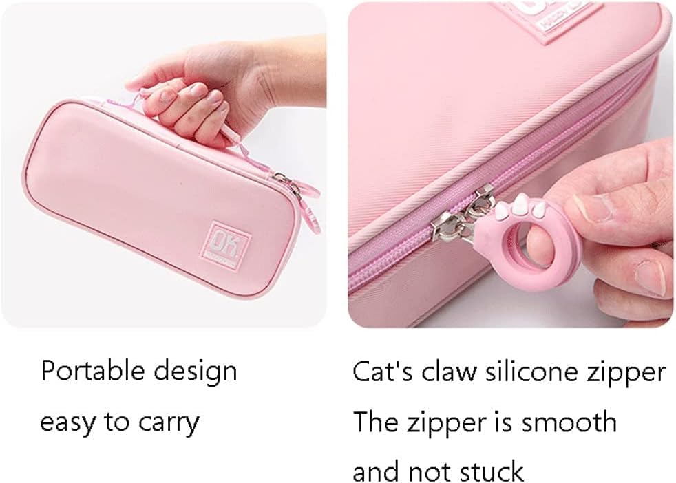 Image of DEOXY Cepacity Pencil Pouch Aesthetic Pencil Case for Girls Large Capacity Best Thing to Put Pen Pencil Sharpener Rubber, Best Gift for Girl's(KQ-0818-BE)