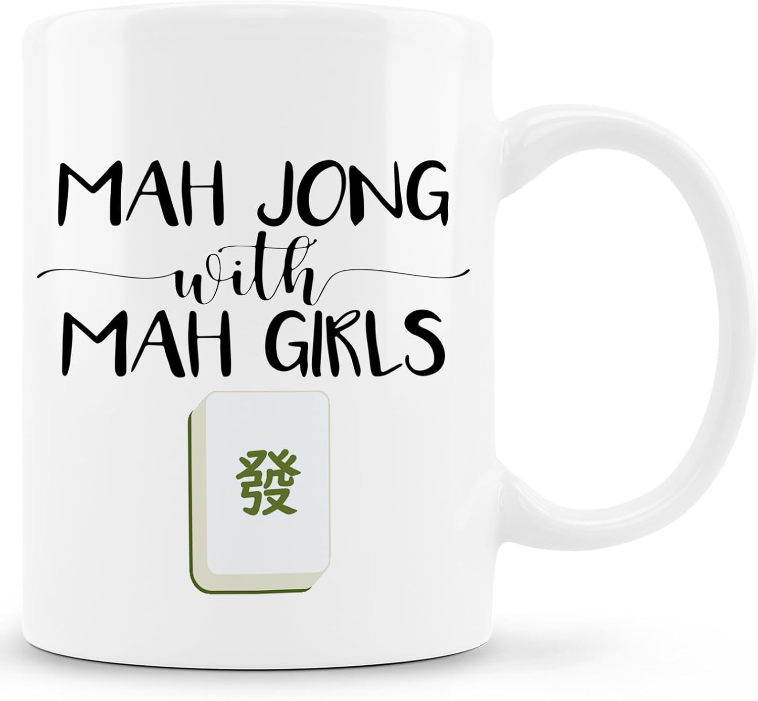 Mah Jong Gifts Mug, Mahjong Gifts for Women Coffee Cup Ceramic, Gift for Mahjong Players Lovers, Mah Jong Accessories Ceramic Coffee Tea Mug 11 oz
