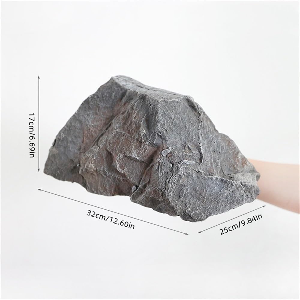 Cubierta Ligera de imitación de Roca con Textura de Piedra Realista, Accesorio de paisajismo para Exteriores para Ocultar fosas sépticas, tuberías de pozos y mangueras. (7)