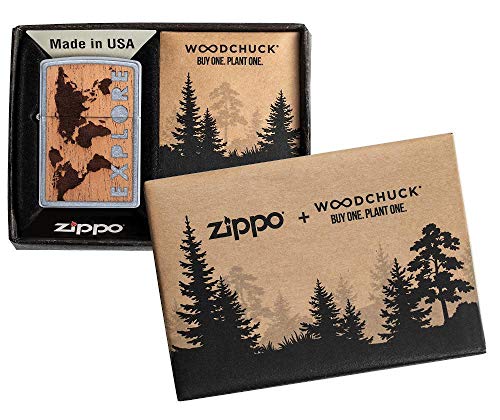 Encendedor Zippo Woodchuck USA diseño Tierra miniatura 5