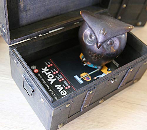 Slpr Alexander Wooden Chest - Set Of 2 | Decorative Storage Trunk With Lid (Rustic Brown) | Antique Wood Chest #TOP4