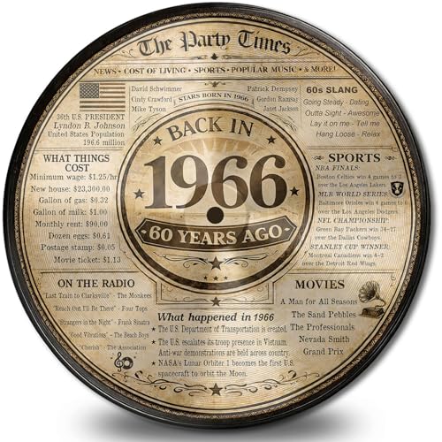 Cadeaux 60e anniversaire et centre de table rétro en vinyle vintage