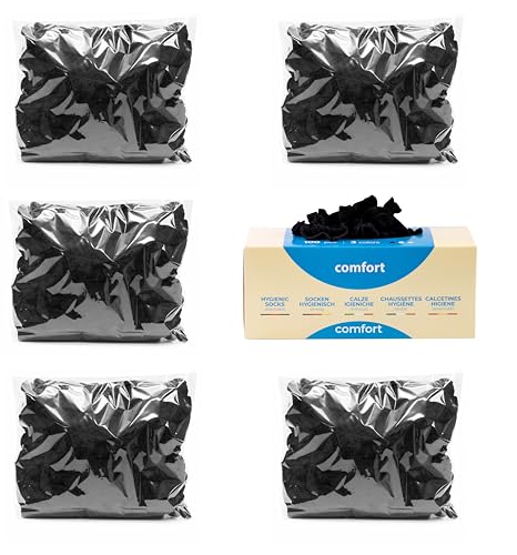 USIT Pedsox, 500 Stück Einweg-Hygienesocken zum Testen von Schuhen, Comfort Line, Unisex, Einheitsgröße, Schwarz