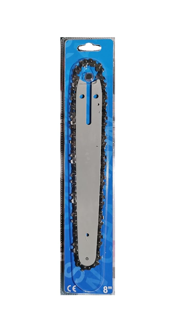 Kit 3 Mini catena per Motosega a 8 pollici 8" + 1 Barra di Guida Ricambio per Mini Moto Sega Portatile Elettrica Senza Fili