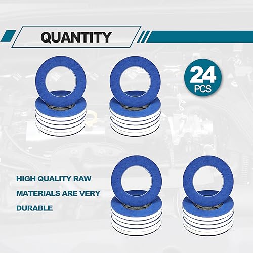 Image of 24PCS 12mm Aluminum Seals, Oil Drain Plug Gasket, Crush Washer Seals, Compatible with Toyota Lexus Scion, OEM: 90430-12031 90430-12028 095-156 65394