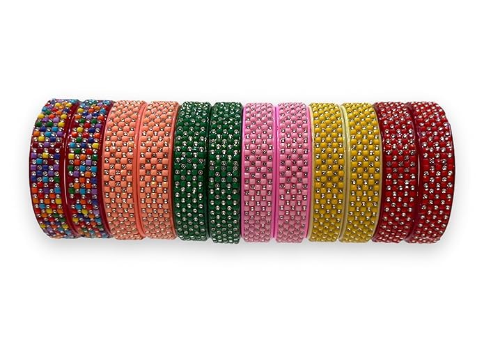 Arun Bangle store Adorable Designer Zircon Stone Worked Glass Bangle Indian Fancy Kanch Bangles for Women & Girls. pack of 12 kangans (2.2) (B0D3FFH8KX) Amazon Price History, Amazon Price Tracker