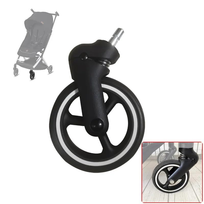 Buggy Wheel for GB Pockit Plus All City Front Or Rear Stroller Wheel with Tire Bearing Axle Direct Replacement Accessories(2 Front)