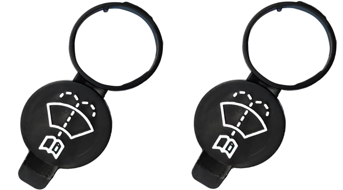 2Pcs Black Windshield Wiper Washer Fluid Reservoir Tank Bottle Cap Replacement Cap Compatible with GMC Chevrolet Buick Cadillac 12767700, Reservoirs, Body