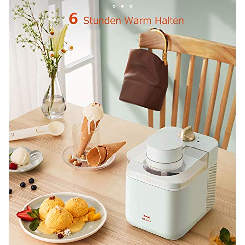 MNCYGJ Softeismaschine Für Zuhause Automatisch EIS Maschine, Eismaschine Mit Kompressor 500ML Kinder Kleiner Mini Sorbetmaschine, Frozen Yogurt Maschine,Grün – Bild 6