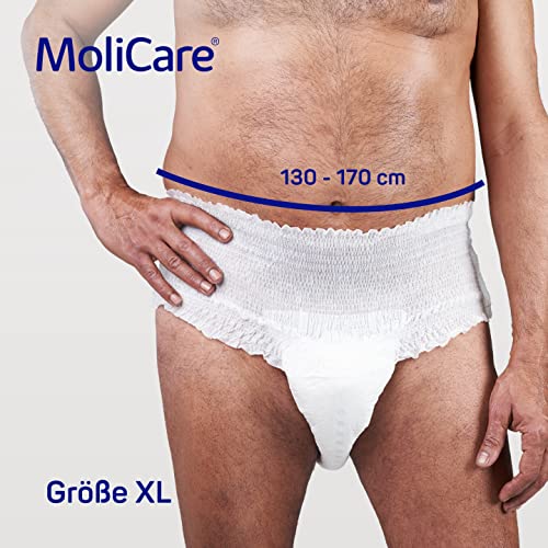 MoliCare Premium Mobile Einweghose: Diskrete Anwendung bei Inkontinenz für Frauen und Männer; 10 Tropfen, Gr. XL (130-170 cm Hüftumfang), 14 Stück
