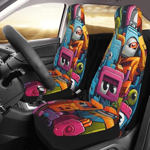Housses siège auto dessin gribouillé camion SUV monospace lot de 2