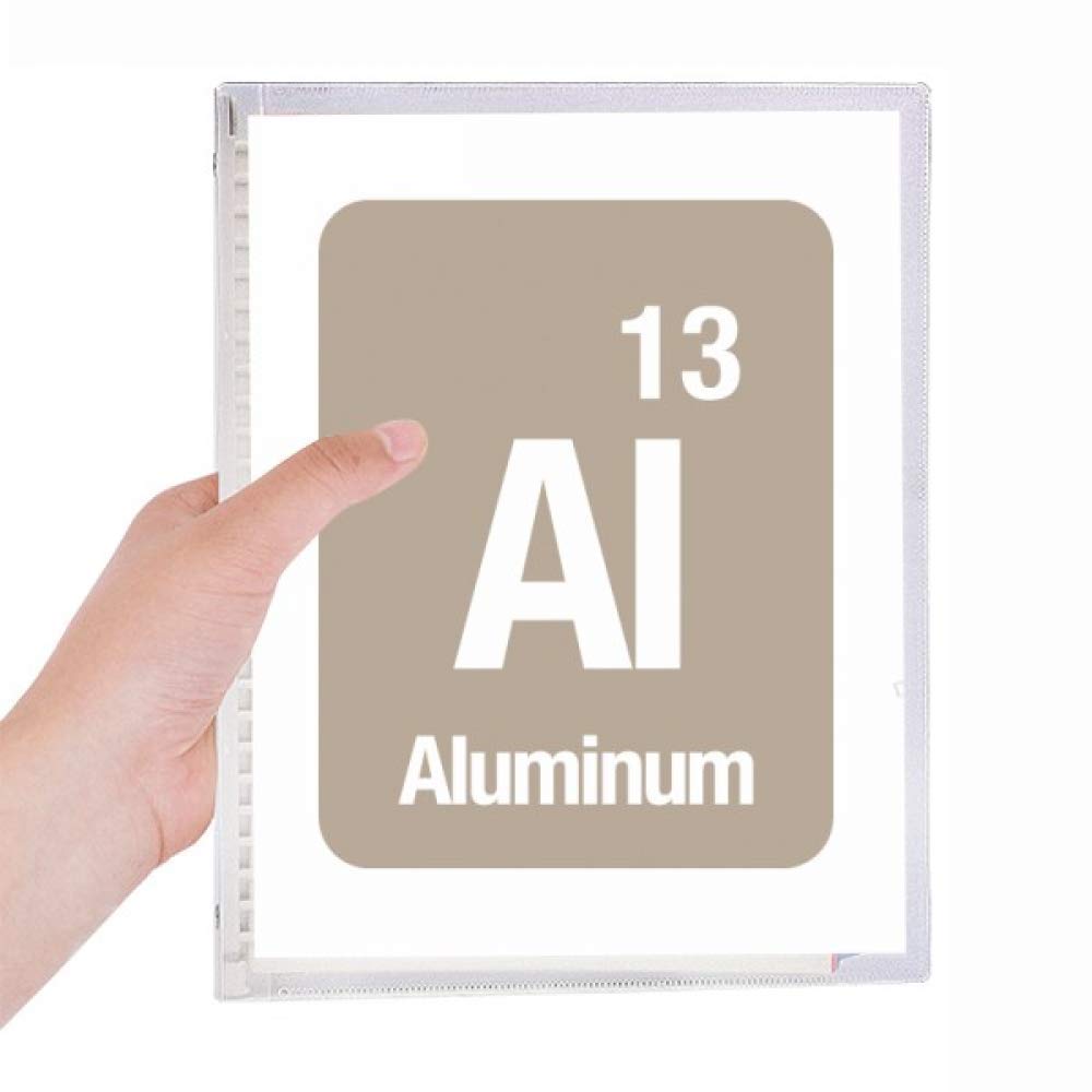 Al Aluminium cahier à spirale rechargeable bloc-notes carnet de chimie