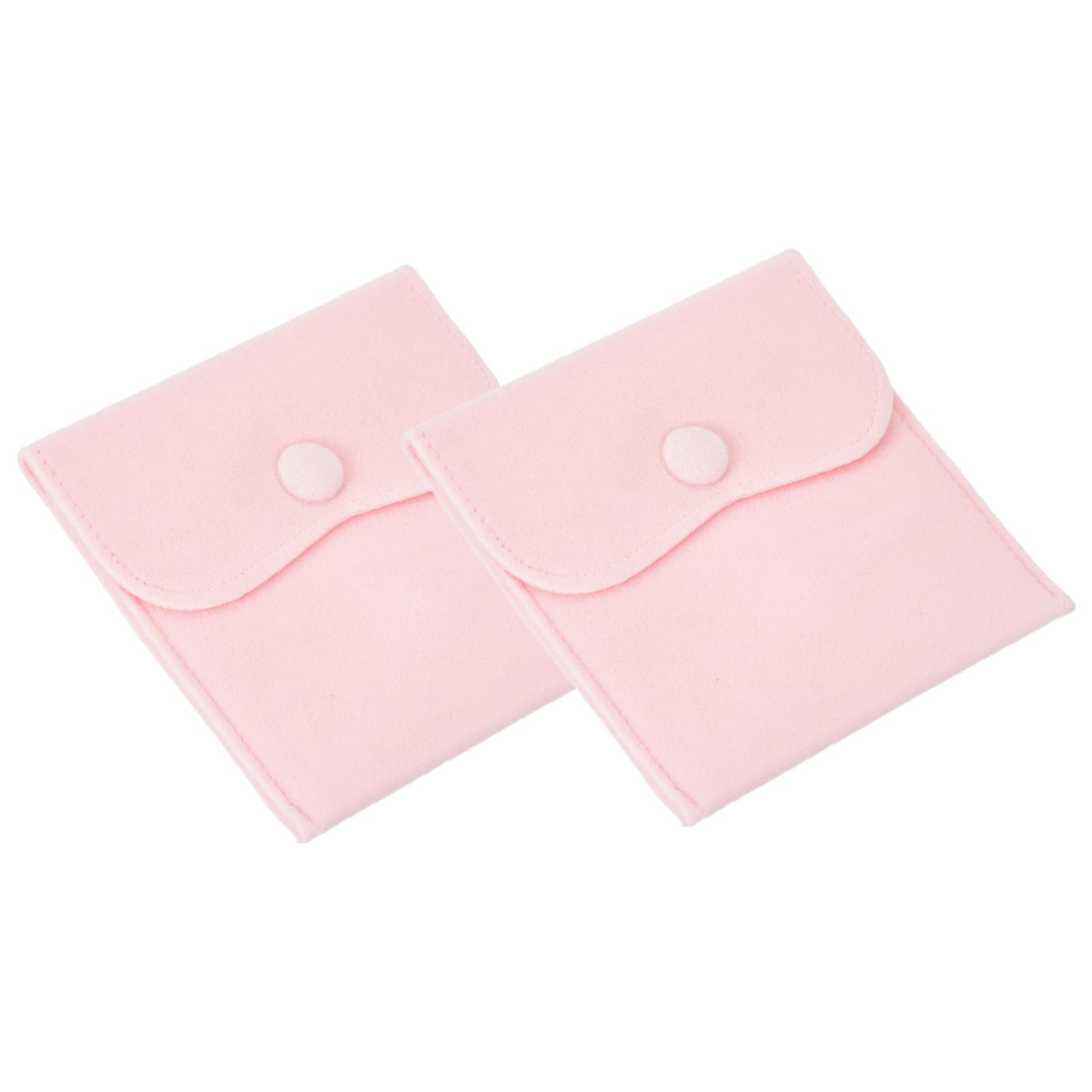 Bolsas de terciopelo para joyas de calidad premium rosa claro para almacenar collares