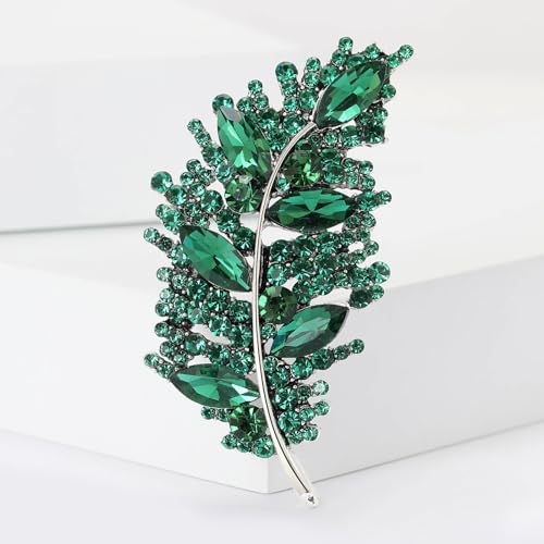 Image of Rhinestone Brooch Pin for Women Elegant Crystal Flower Bouquet Brooches Lapel Pin Wedding Party Dress Accessories for Wife Mom Birthday Gifts
