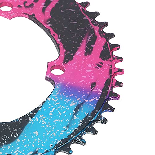 Zestawy korb, Pierścień łańcucha korbowego, tarcza roweru składanego 56T 132mm BCD Koło łańcuchowe z pojedynczą tarczą(Oranje)