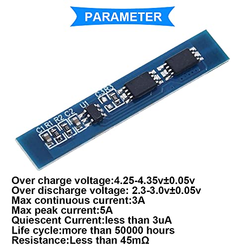 Youmile 5PCS 2S 3A 7.4V 8.4V Lithiumbatterijbeschermingsbord 18650 Opladermodule BMS PCB-beschermingsbord voor Li-ion… - Image 3