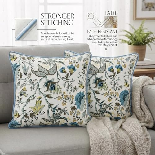 Image of Handmade Throw /Pillow Cushion Cover : 100% Cotton Fabric : High Thread Count : Set of 5