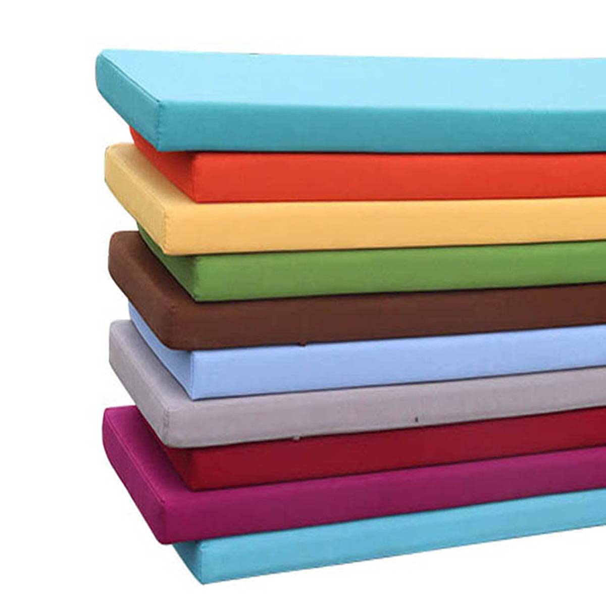 GGoty Cuscino impermeabile per panca da giardino per esterni, 2/3 posti, per dondolo, panca da 100 cm, spessore 120 cm, 150 x 30 x 5 cm, giallo