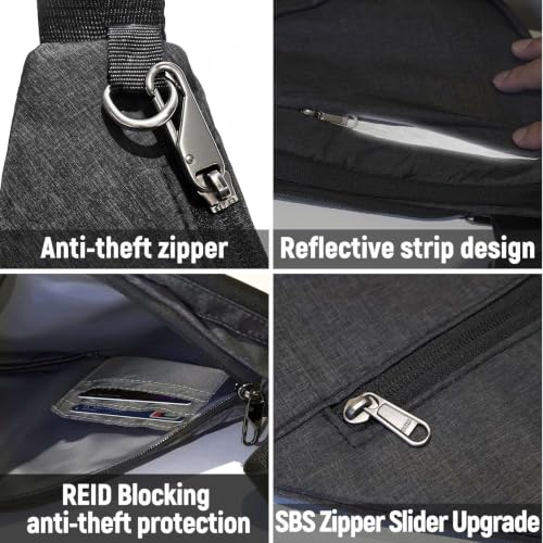 Image of Anti-Theft Sling Bag, Fashion Multiple Pockets Crossbody Bag for Travel