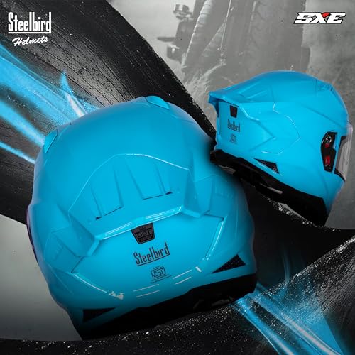 Image of Steelbird SBH-61 SXE Pinlock ISI and Dot Certified Full Face Helmet for Men and Women with Inner Silver Sunshield