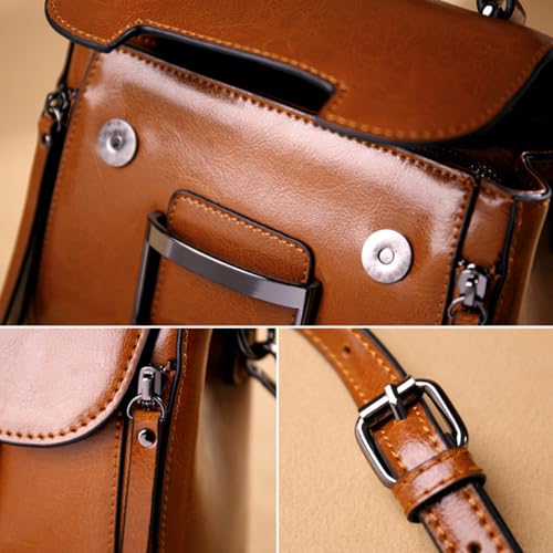 Sac à main classique en cuir véritable haut de gamme pour femme élégante