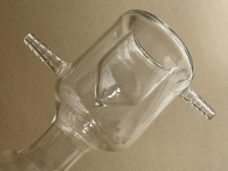 Microtrampa de vacío de 100 ml con llave de paso de PTFE: cámara de hielo seco de tamaño pequeño for uso en laboratorio