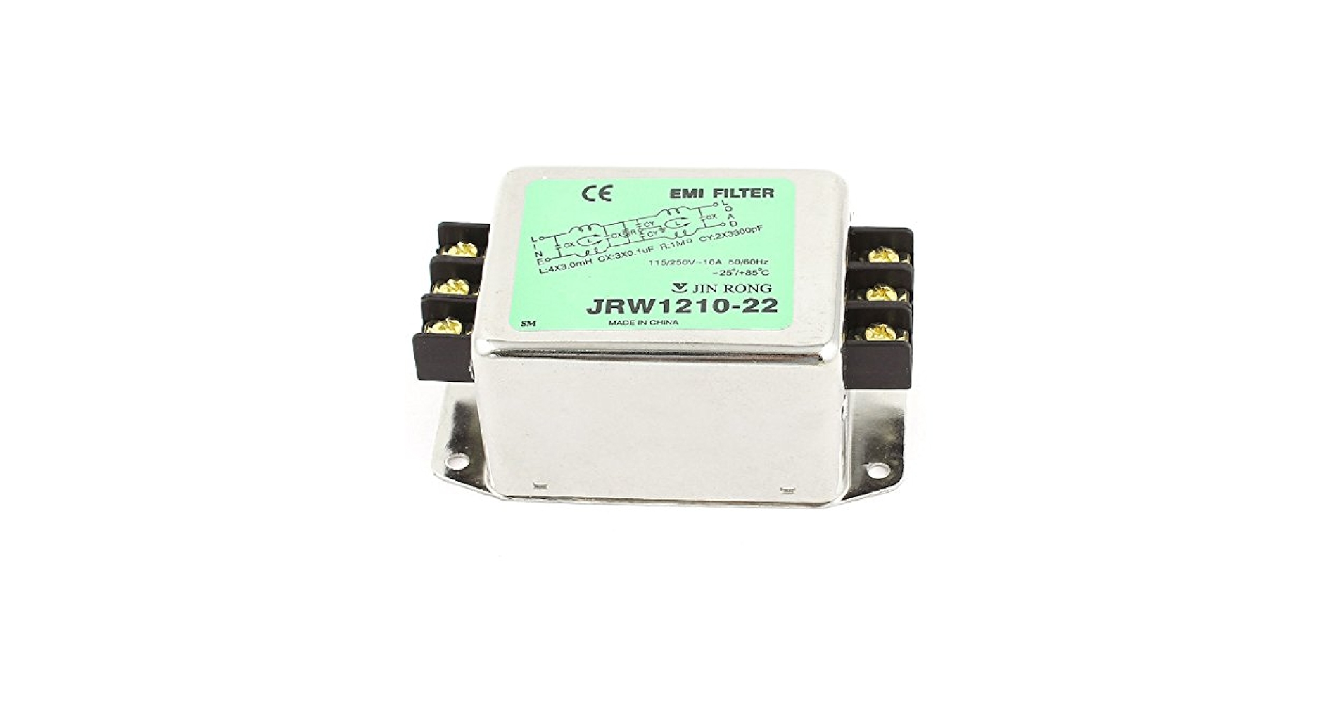 Aexit AC 115V/250V 10A Rated Current Metal Shell Power Line