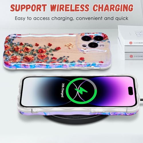 Coque iPhone 12 Pro Max beige à motif fleur vintage QLTYPRI - 5