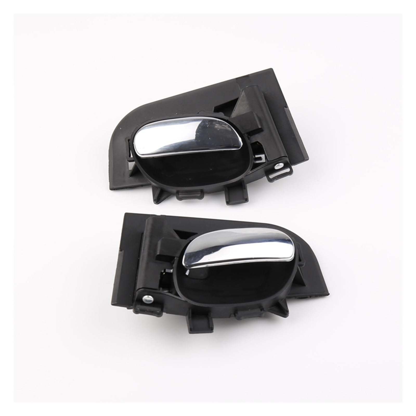 LSDSAAZA Interior Inner Handle Pair of Chrome Inside Interior Door Handle Black for Peugeot 206 207 206cc for Citroen C2