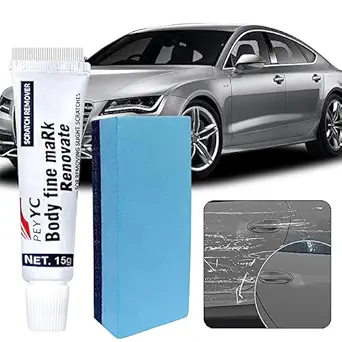 Magnova Store Car Body Scratch Remover Kit For Deep Scratches, Car Paint Scratch Repair Polishing Wax Kit Sponge Body Compound Cream Wax, Car Body Compound Scratch Remover Kit For Car - Motorcycle & Bike