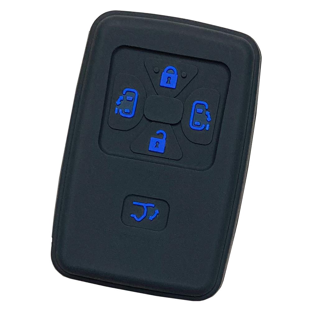IKT Silicone Cover for Toyota Cars Smart Key 5 Buttons Black Blue / Estima / Noah 60 Series 70 Series / Voxy 60 Series 70 Series / Alphard / Vellfire / Isis / Auris / ist / Arion / Mark X Geo,