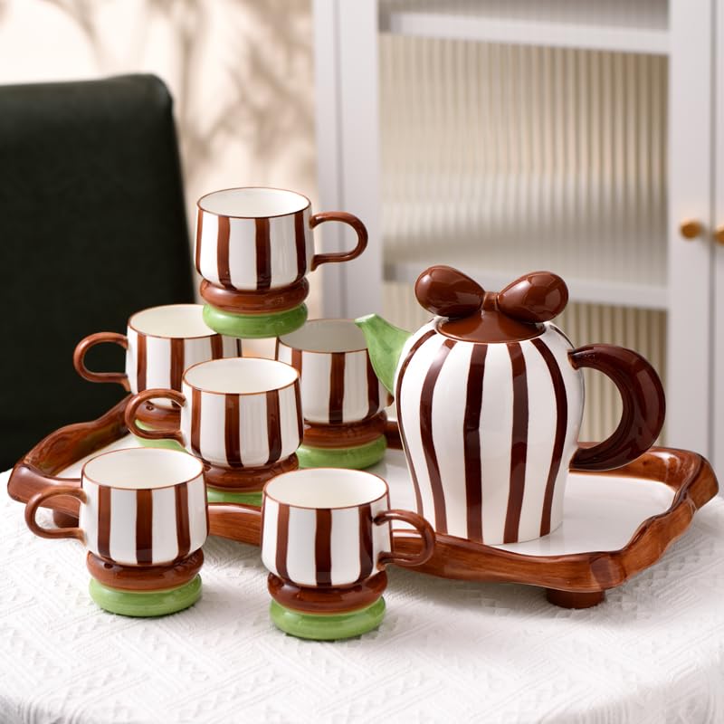 Jarra de Agua Juego de té Necesario for el hogar, Taza for, Agua for Sala Estar, hervidor frío cerámica, Juego