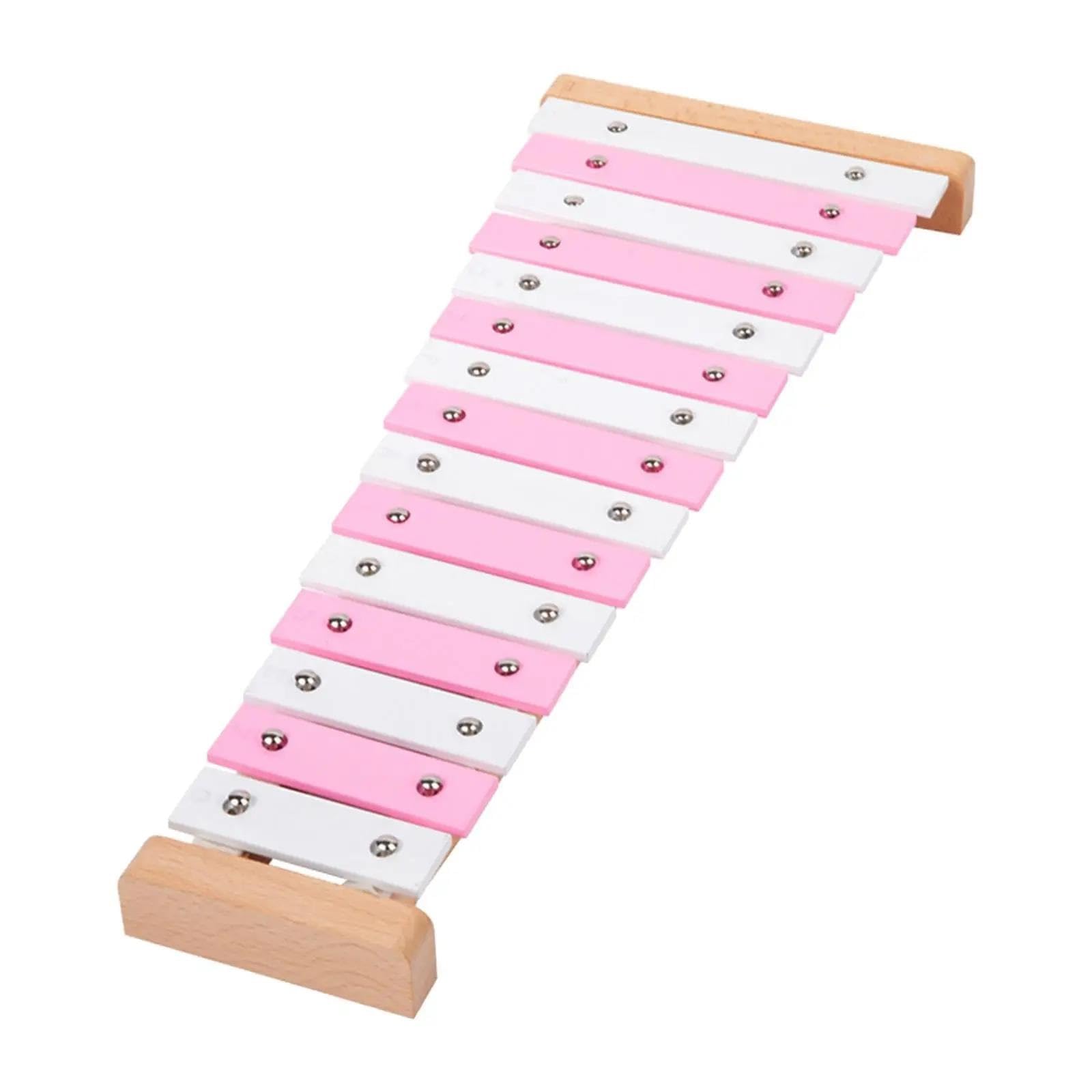Xilófono de percusión de xilófono Glockenspiel duradero de Metal de 15 notas para principiantes Carillón Instrumento Percusión (Color : 3)