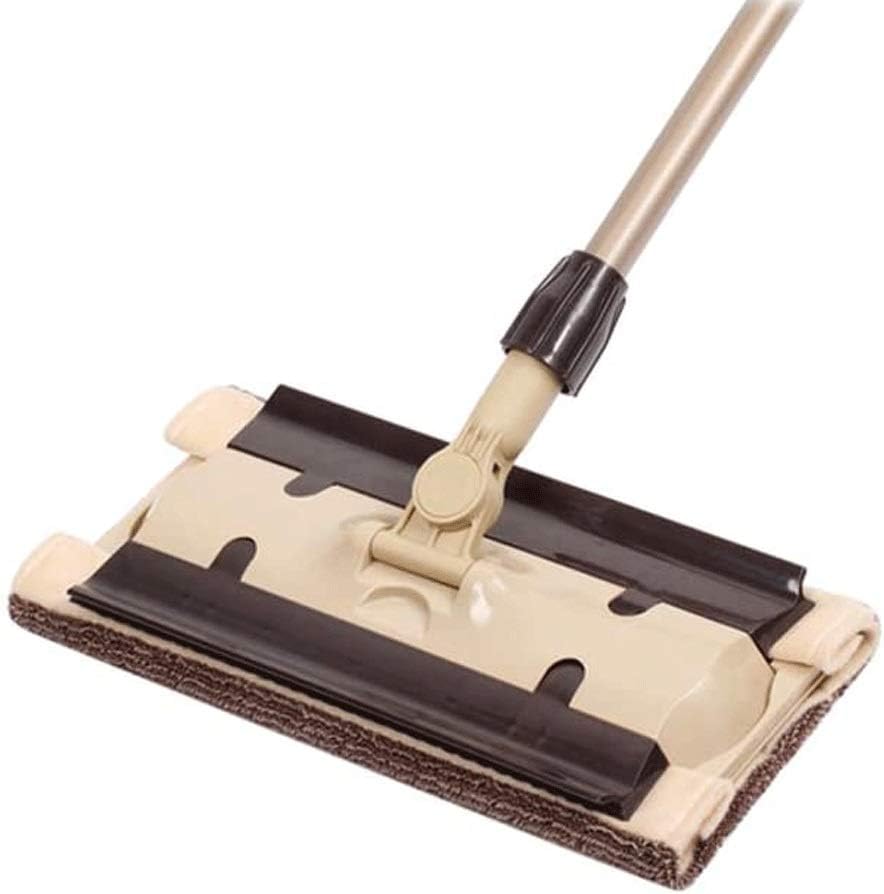HBJWOV Beige Mop Broom, Professional Microfiber Mop for Hardwood, Laminate, Tile Floor Cleaning, Stainless Steel Telescopic Handle