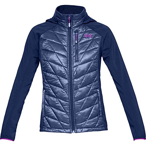 Under Armour Outerwear Women's Hybrid Hooded Fleece Jacket, Ghost Gray, Medium