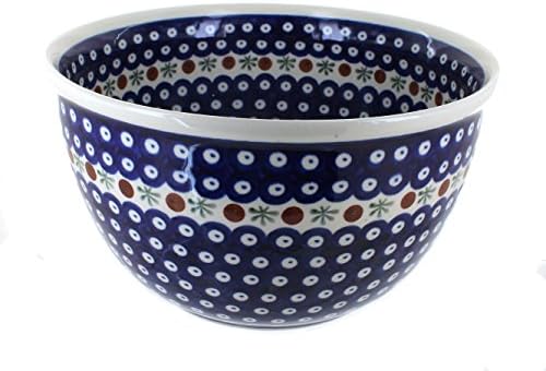 Blue Rose Polish Pottery Nature Large Mixing Bowl