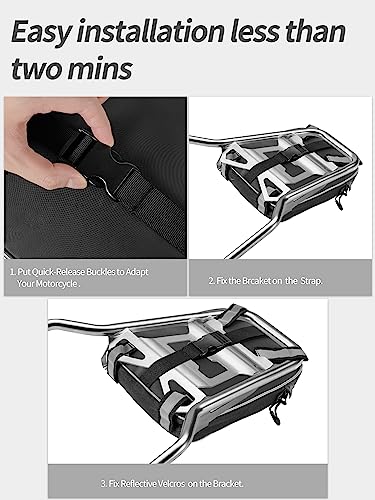 Nilkatss Bolsa traseira para motocicleta, bolsa esportiva para motocicleta, impermeável, multiproteç