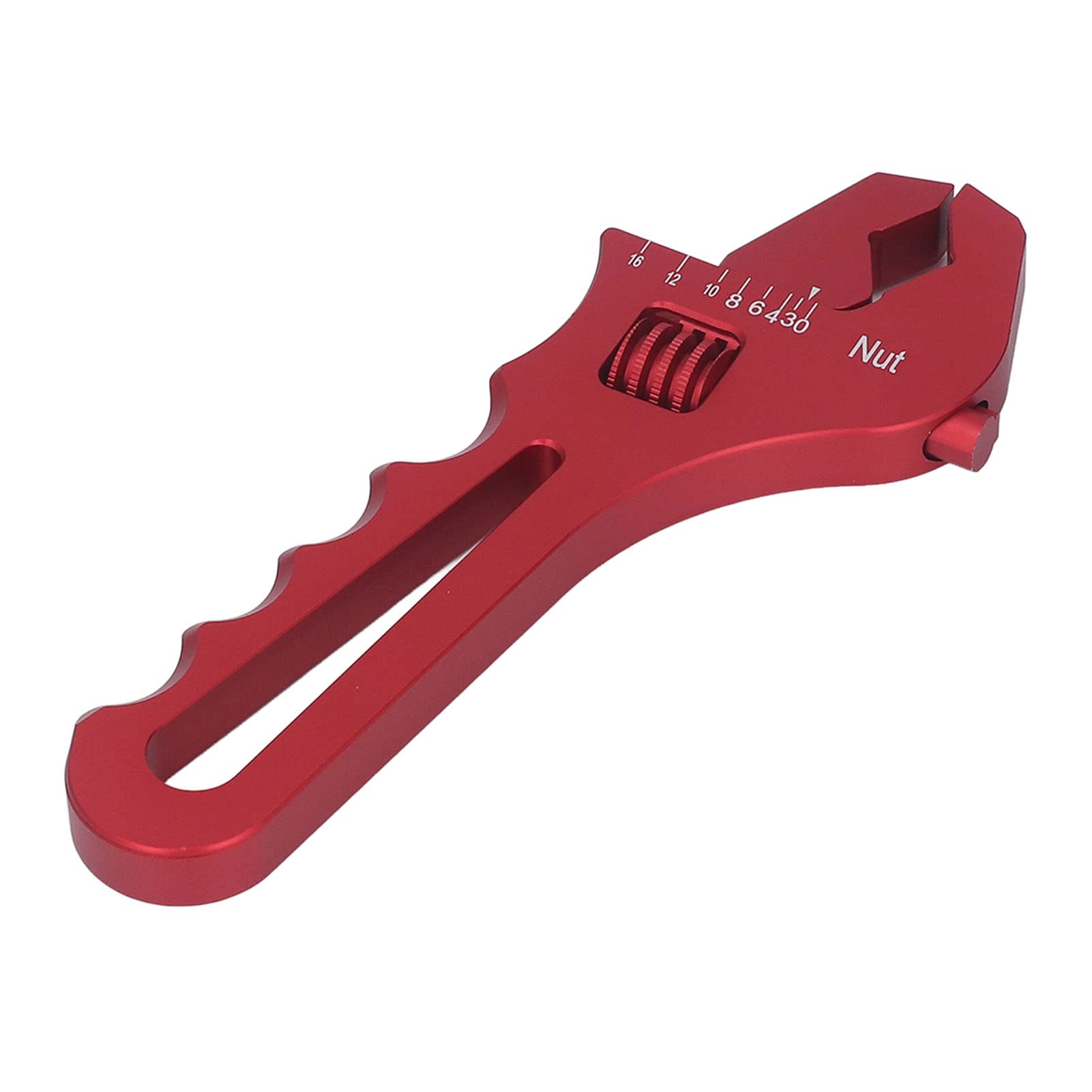 Klucz Montażowy, Aluminiowy Klucz Nastawny 6061 AN3 AN16 do Końcówek Adapterów do Złączy Węży, Obsługa jedną ręką, Pasuje 6 Złączy Bocznych, Instalacji Mechanicznych w Ciasnych (czerwony)