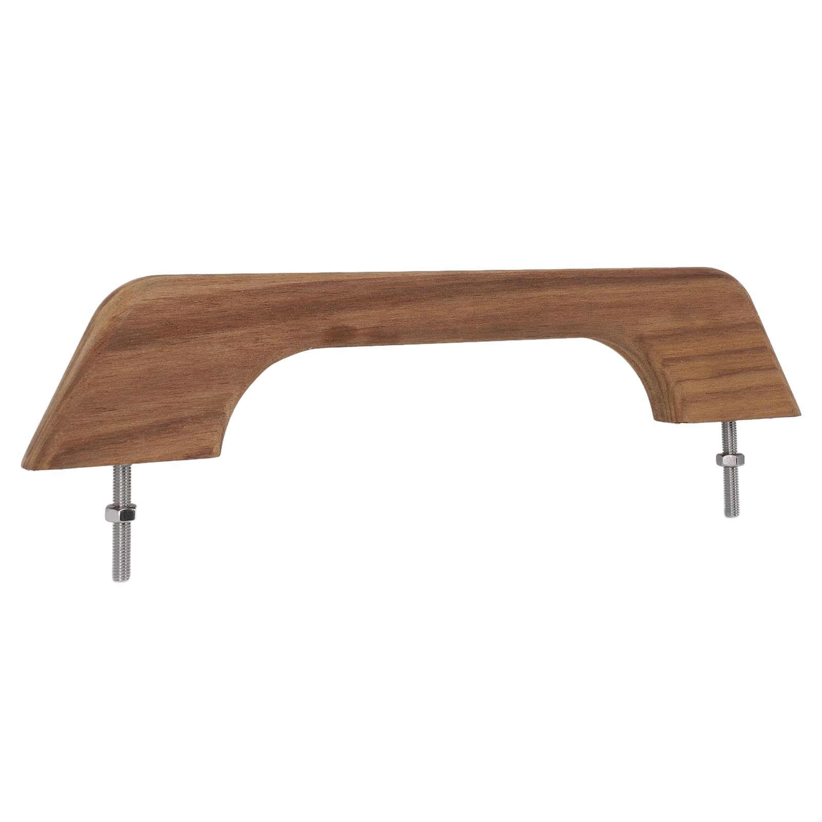 JOROBURO Teak Handrail, 12 Inch Single Loop Handle Wooden Boat Grab Handle, Ergonomic Weather Resistant Wood Marine for RV Boating Armrest Accessories