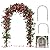 Thickened Rustproof Garden Arch, Wedding Arch- 4.6 * 7.8 or 6.4 * 7.5Ft, Easy to Assemble, Long Lasting and Durable, Metal Arch for Garden Arbor Trellis & Climbing Plant