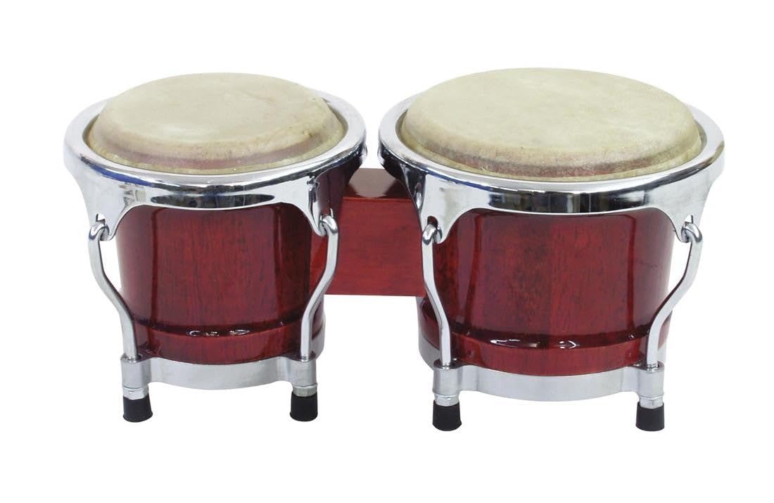 DIMAVERY BG-45 Bongo 4+ 5 weinrot | Professionelles Bongo-Set