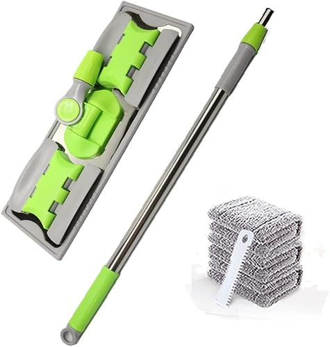 DDXPT Household Flat Mop Floor Cleaning Mops Bucket Dust Easy Broom Rotating Mopping Oil Adsorption (Color  Gray)