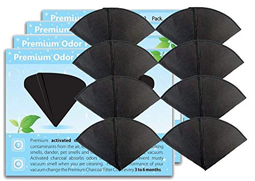 GoodVac Replacement Activated Charcoal Filter Cones Odor Removing Filters Compatible with Filter Queen (8)